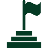 Flag on a podium icon